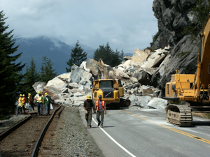 Rockslide at Porto Cove