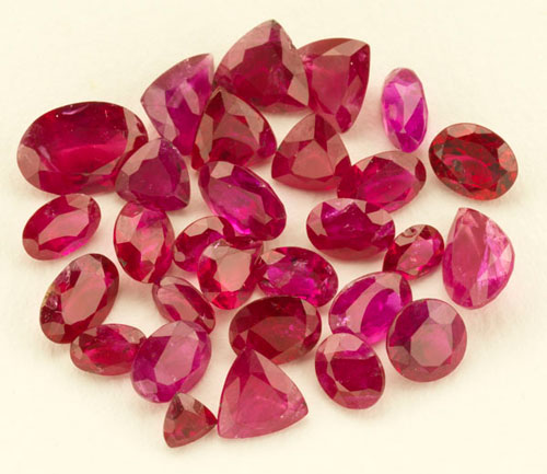 Rubies polished