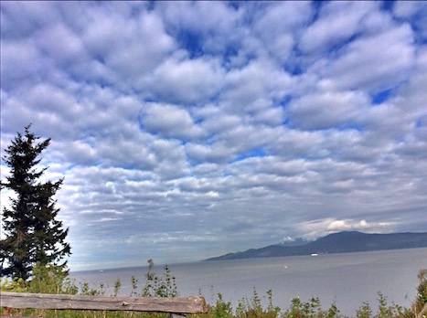 Altocumulus clouds