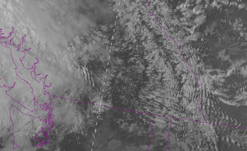 satellite view of wave clouds