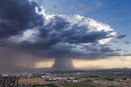 heavy rain near Phoenix - photo by Jerry Ferguson