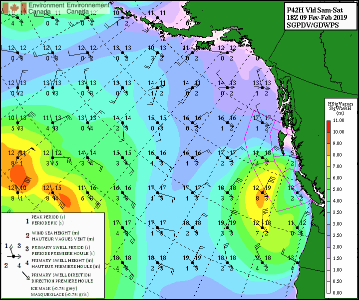 wave and swell forecast map