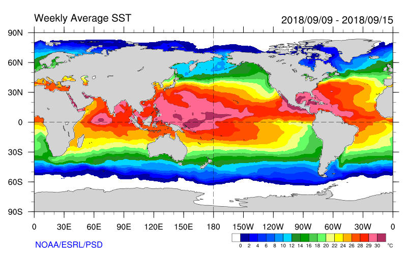 september sea surface temperature