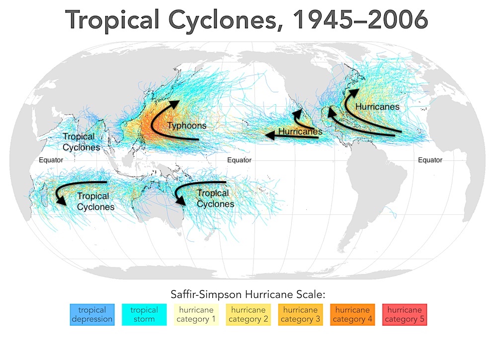 tropical cyclone tracks
