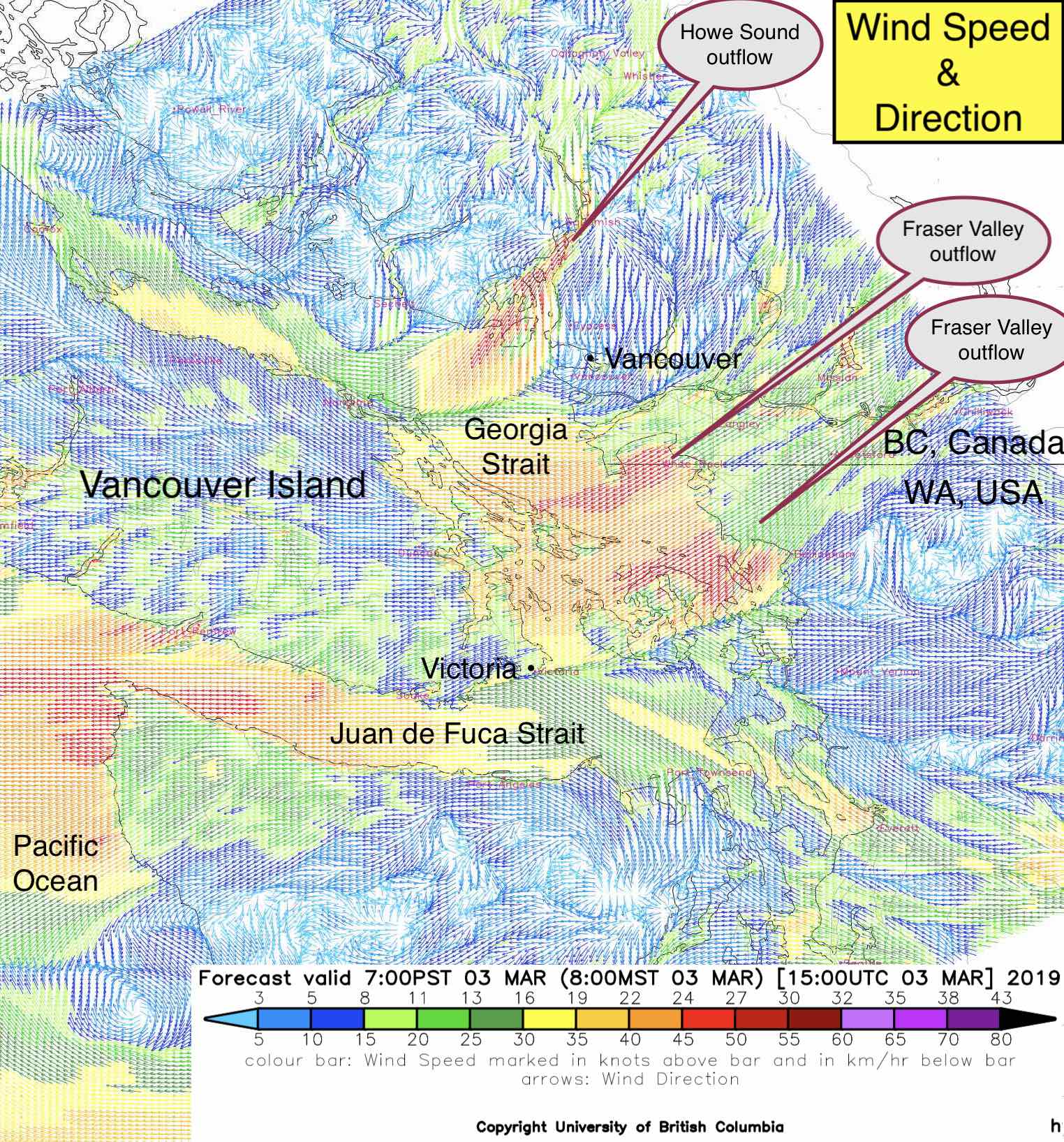 annotated outflow winds