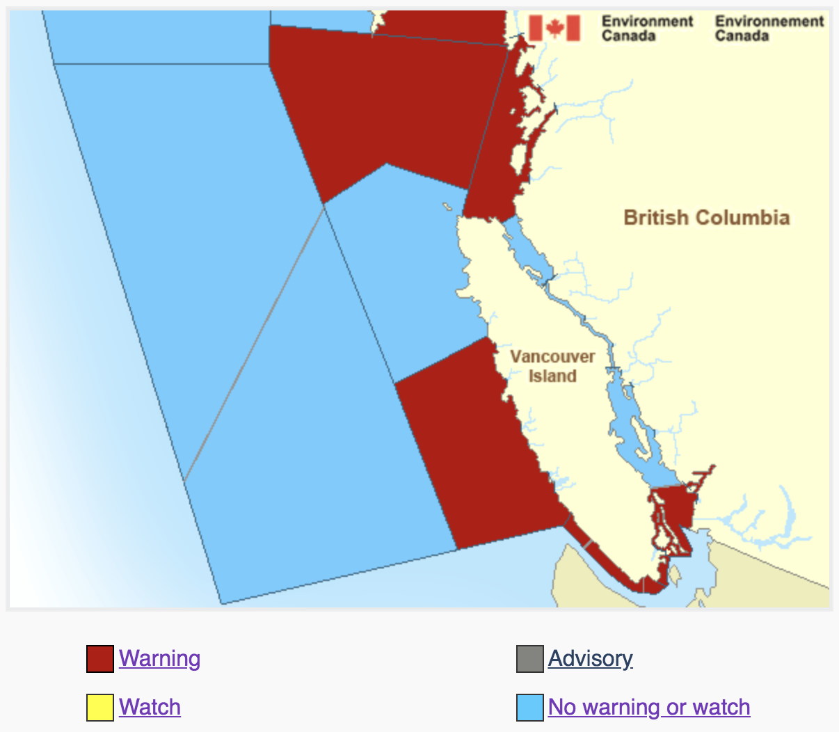 zoomed map of warnings