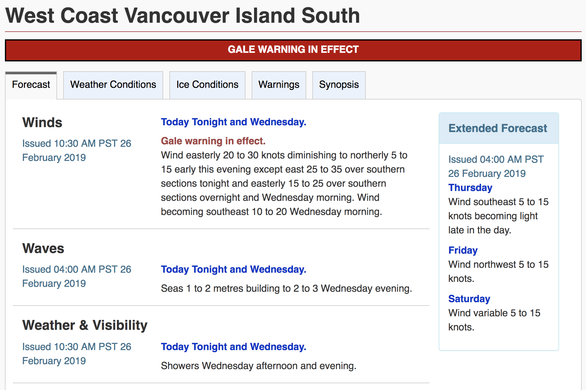 weather warning example vancouver island