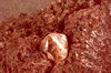 Diamond in kimberlite host rock.