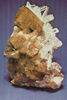 Siderite and elongate quartz crystals.