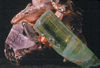 Aquamarine, beryl with an iron impurity.