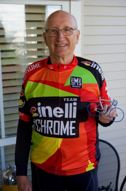 Bob in his cycling gear in 2016