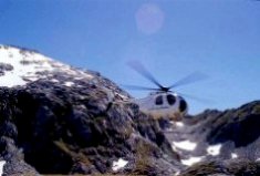 Collecting rock samples, New Zealand